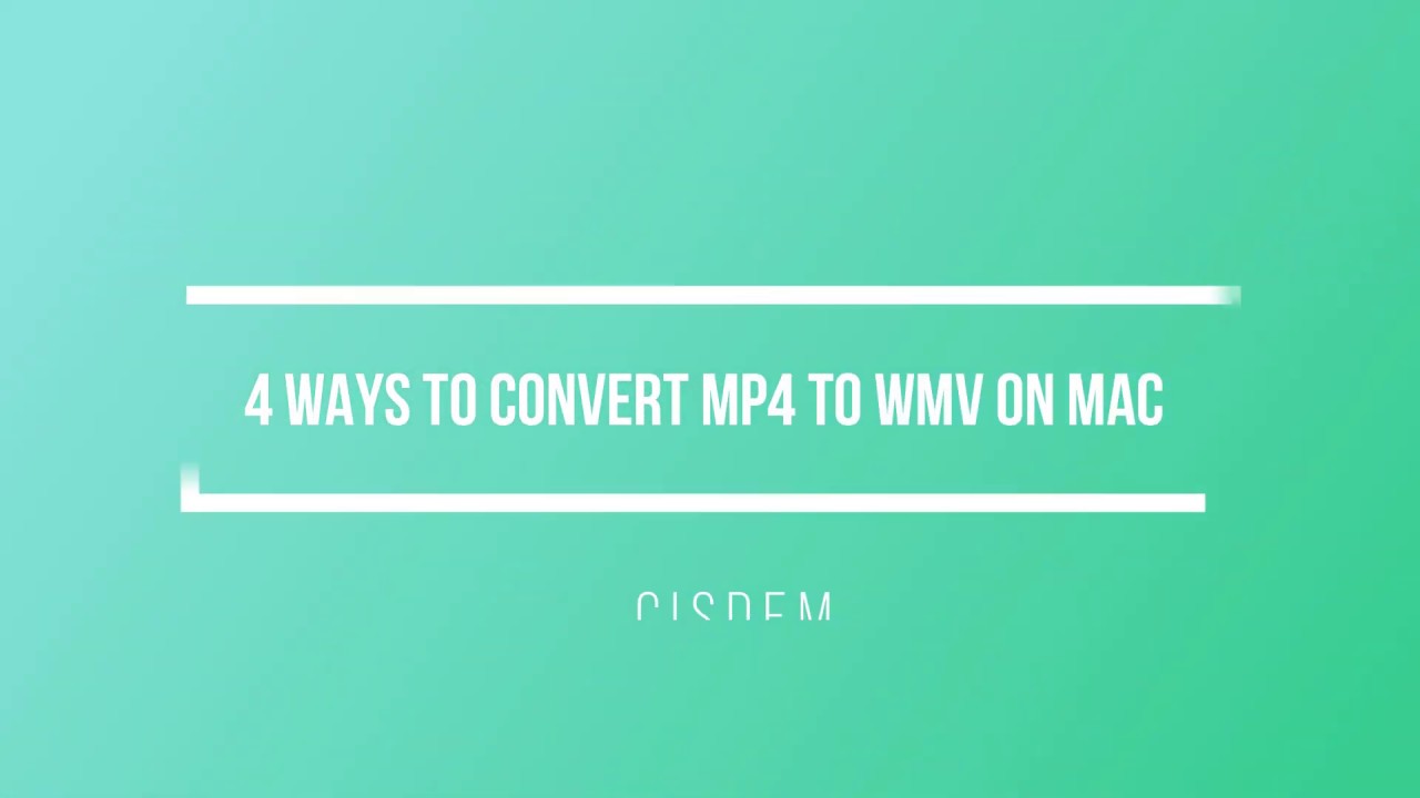 convert mp4 to wmv on mac free